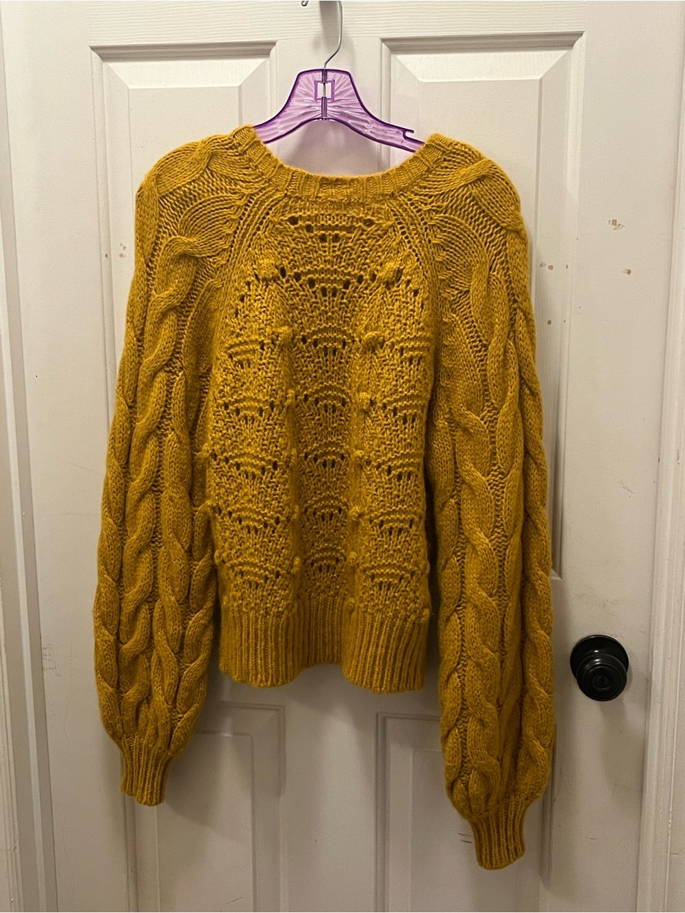 EUC - MOTHER - The Bell Sleeve Jumper Crop - Falling Hard - Sz Medium - Picture 3 of 14